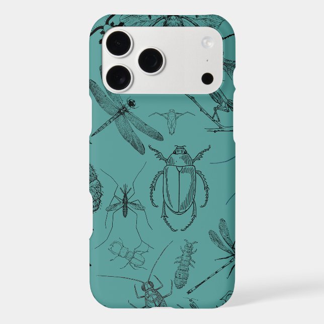 Aquatic Insects Macroinvertebrates Pattern Art Case-Mate iPhone Case (Back)