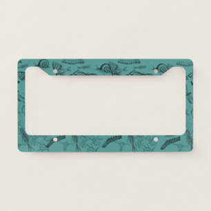 Aquatic Insects Macroinvertebrates Pattern Art License Plate Frame