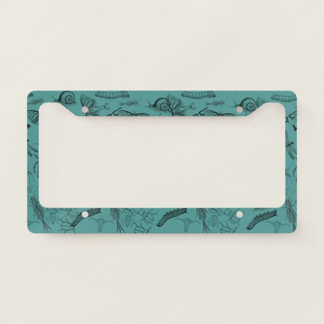 Aquatic Insects Macroinvertebrates Pattern Art License Plate Frame (Front)
