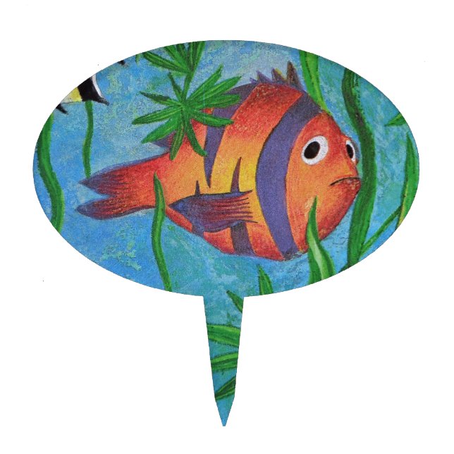 aquatic life cake topper (Front)
