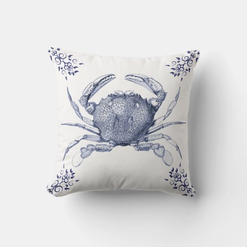 Aquatic Life Delftware  Common Crab Cushions