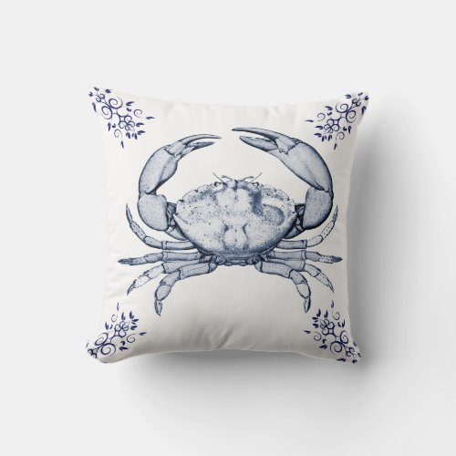 Aquatic Life Delftware  Stone Crab Cushions