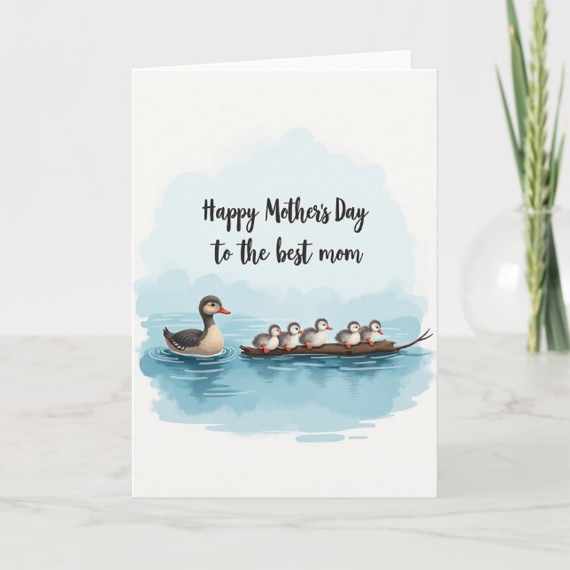 Aquatic Mothers Day Scene Card (Front)