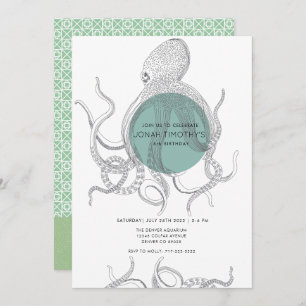 Aquatic Octopus Birthday Invite