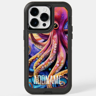Aquatic Octopus Kraken Tentacles Personalized Name OtterBox iPhone 14 Pro Max Case
