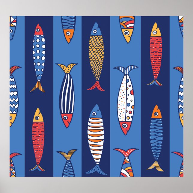 Aquatic Playtime: Kids' Fish Fantasy Poster (Front)