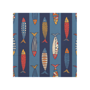 Aquatic Playtime: Kids' Fish Fantasy Wood Wall Art