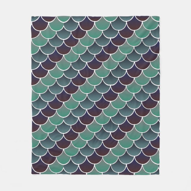Aquatic Scales Fleece Blanket (Front)