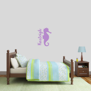 Aquatic Seahorse-Themed Medium Wall Decal