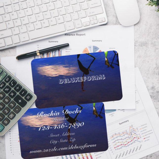 Aquatic Silhouette Cloud Business Card (Creator Uploaded)