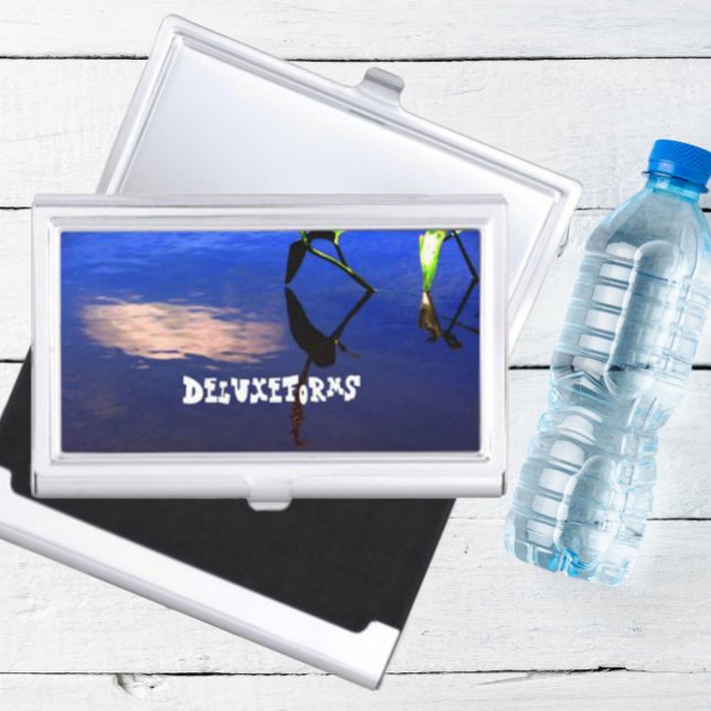 Aquatic Silhouette Cloud Business Card Case (Creator Uploaded)