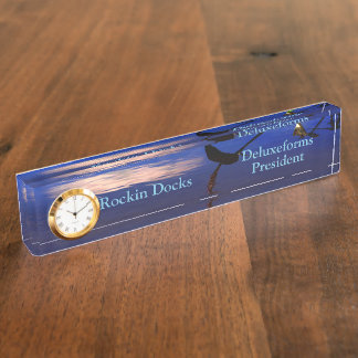 Aquatic Silhouette Cloud Nameplate