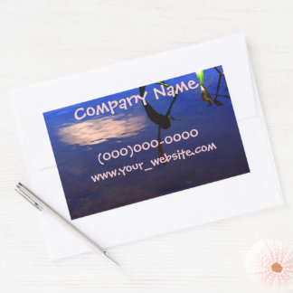 Aquatic Silhouette Cloud Rectangular Sticker