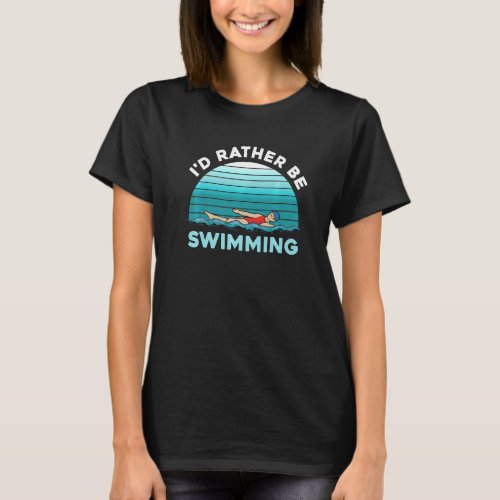 Aquatic Sport  Swimmer Athlete Swim Team Retro Swi T_Shirt