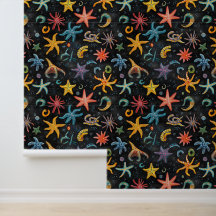 Aquatic Starfish Sea Creature Drawing Pattern 