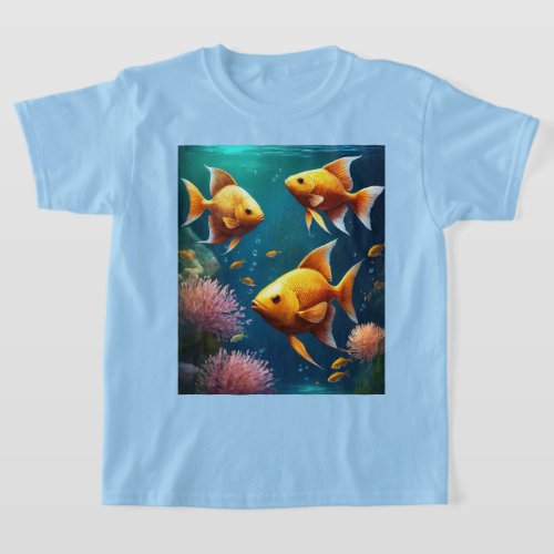 Aquatic Symphony Realistic Fish Haven T_Shirt