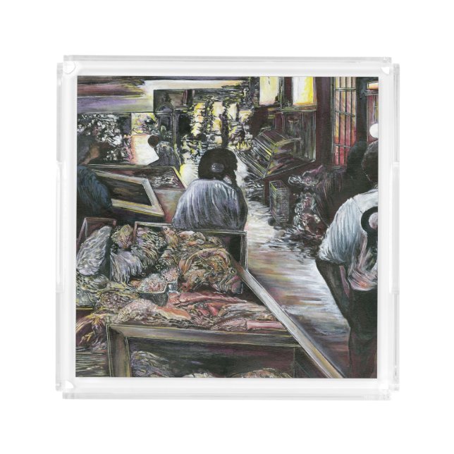 Aquatic, yet kissed with Desert Wind, Jerusalem Acrylic Tray (Front)