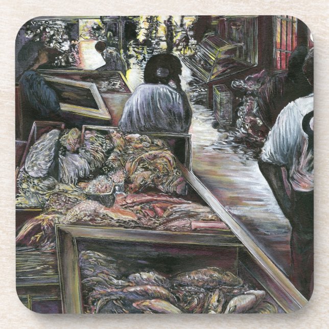 Aquatic, yet kissed with Desert Wind, Jerusalem Drink Coaster (Front)