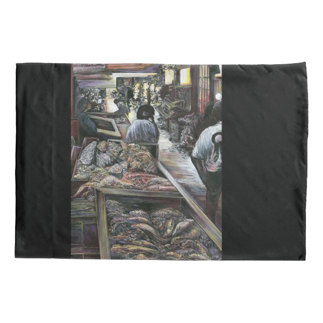 Aquatic, yet kissed with Desert Wind, Jerusalem Pillowcase (Back)