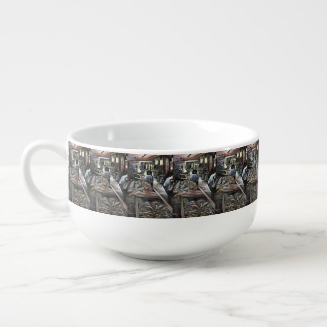 Aquatic, yet kissed with Desert Wind, Jerusalem Soup Mug (Right)
