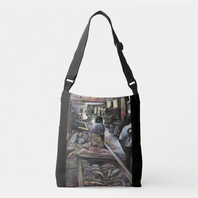 Aquatic, Yet Kissed with the Desert Wind Crossbody Bag (Front)