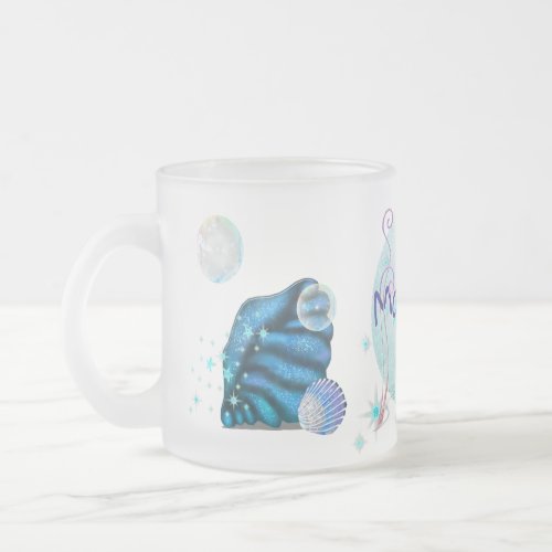 Aquatica 3D Whimsey ADD YOUR NAME Frosted Glass Coffee Mug
