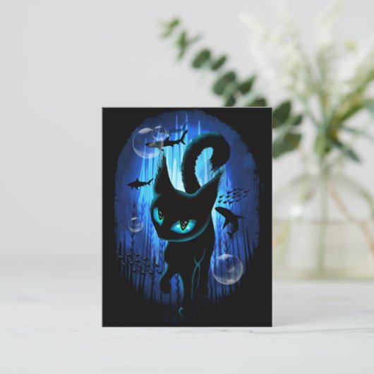 Aquaticat - Surreal Cat in Deep Ocean Fantasy (Standing Front)