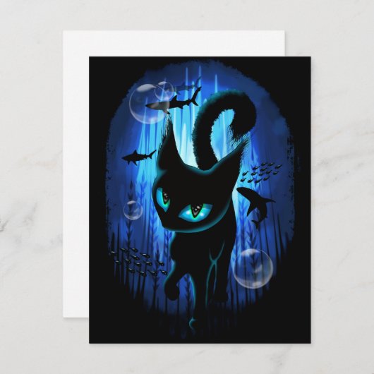 Aquaticat - Surreal Cat in Deep Ocean Fantasy (Front/Back)
