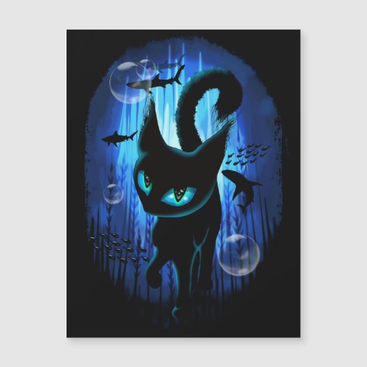 Aquaticat - Surreal Cat in Deep Ocean Fantasy (Front)