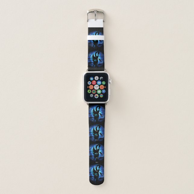 Aquaticat - Surreal Cat in Deep Ocean Fantasy Apple Watch Band (Front)