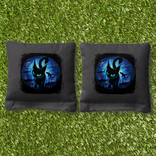 Aquaticat - Surreal Cat in Deep Ocean Fantasy Cornhole Bags