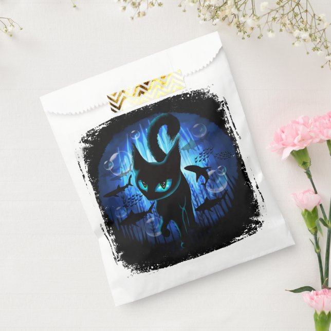 Aquaticat - Surreal Cat in Deep Ocean Fantasy Favor Bag (Sealed)
