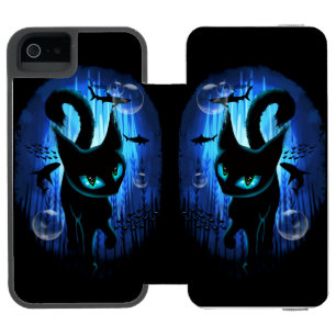 Aquaticat - Surreal Cat in Deep Ocean Fantasy iPhone SE/5/5s Wallet Case