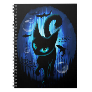 Aquaticat - Surreal Cat in Deep Ocean Fantasy Notebook