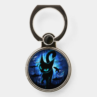 Aquaticat - Surreal Cat in Deep Ocean Fantasy Phone Ring Stand