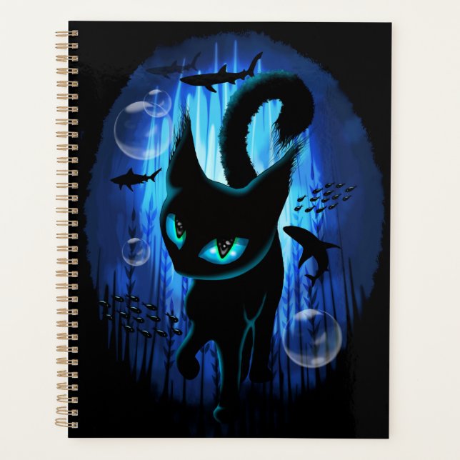 Aquaticat - Surreal Cat in Deep Ocean Fantasy Planner (Front)