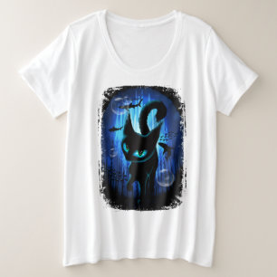Aquaticat - Surreal Cat in Deep Ocean Fantasy Plus Size T-Shirt