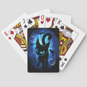 Aquaticat - Surreal Cat in Deep Ocean Fantasy Poker Cards