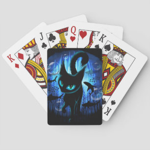 Aquaticat - Surreal Cat in Deep Ocean Fantasy Poker Cards
