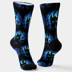 Aquaticat - Surreal Cat in Deep Ocean Fantasy Socks