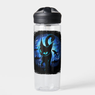 Aquaticat - Surreal Cat in Deep Ocean Fantasy Water Bottle