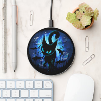 Aquaticat - Surreal Cat in Deep Ocean Fantasy Wireless Charger