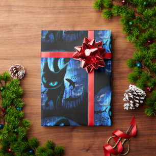 Aquaticat - Surreal Cat in Deep Ocean Fantasy Wrapping Paper