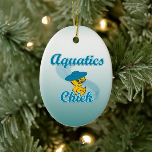 Aquatics Chick 3 Ceramic Ornament