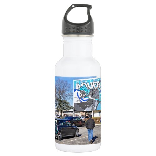 Aqueduct Racetrack on New Years Day Stainless Steel Water Bottle