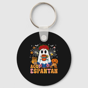 Aqui Espantan Mexican Ghost Halloween Soky Conchas Keychain