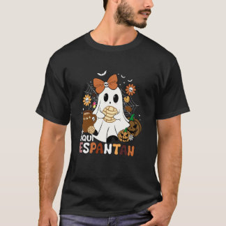 Aqui Espantan Spanish Halloween Mexican Conchas Gh T-Shirt