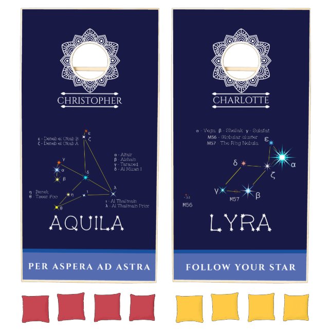 Aquila And Lyra Constellations Cornhole Set (Set)