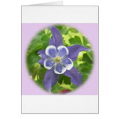 Aquilegia Columbine Flower Card (Front)