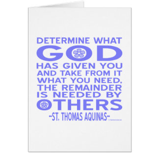 Aquinas Quote Look What God Given You Blue